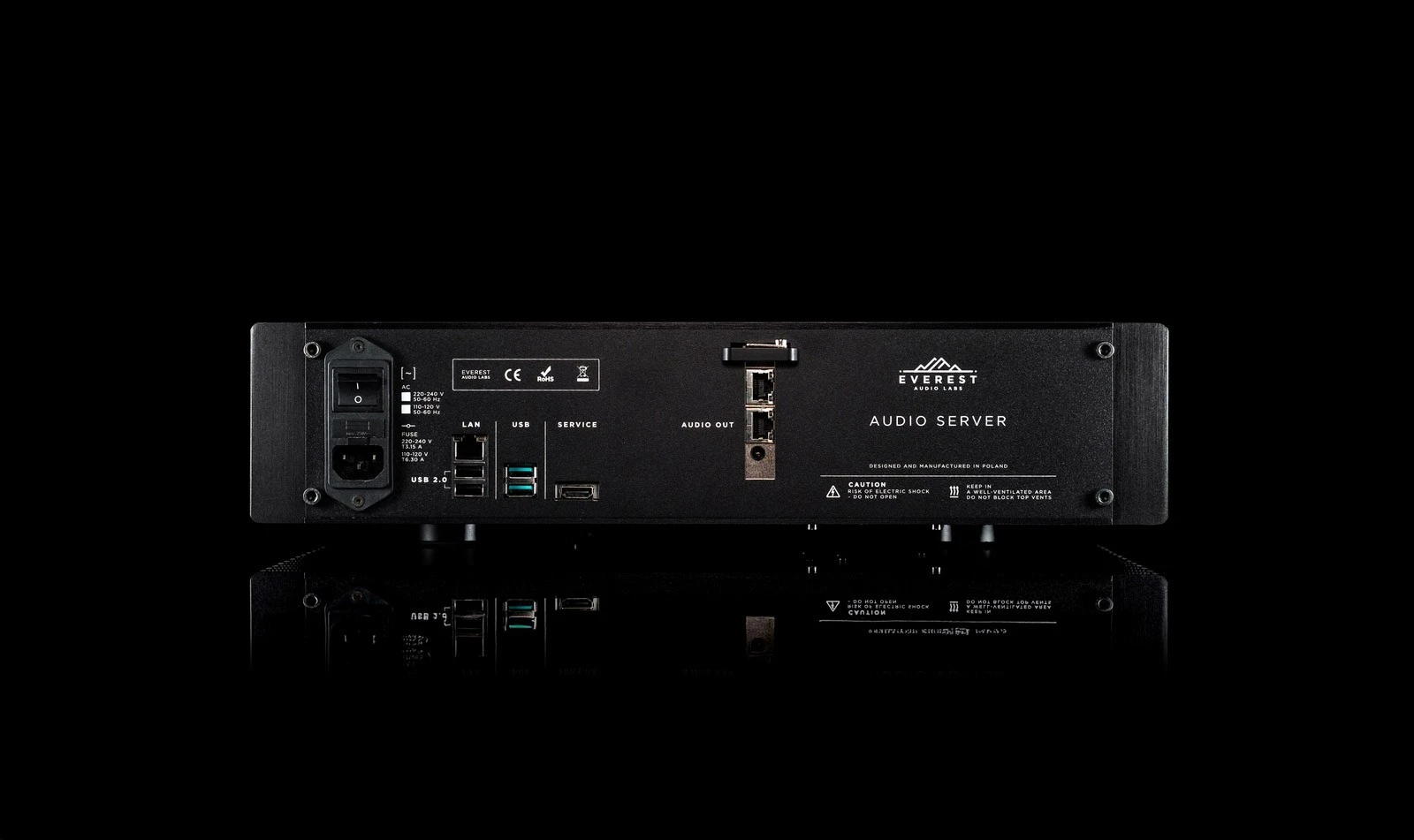 Everest Music Server — back panel